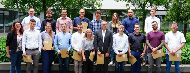 Gruppenfoto der Flussmeisteranwärter
