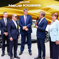 Eröffnung der IAA Mobility 2023 unter anderem mit Bundesverkehrsminister Volker Wissing, Bundeskanzler Olaf Scholz, Ministerpräsident Dr. Markus Söder, der Vorstandsvorsitzende der BMW Group, Oliver Zipse, und VDA-Präsidentin Hildegard Müller (v.l.n.r.)