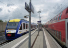 Haltepunkt Mering – St. Afra an der Strecke Augsburg München, 2008 eröffnet